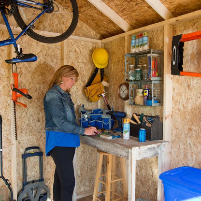 Handy Home Beachwood Wood Storage Shed  10 ft x 12 ft, Includes Floor and Assembly Hardware