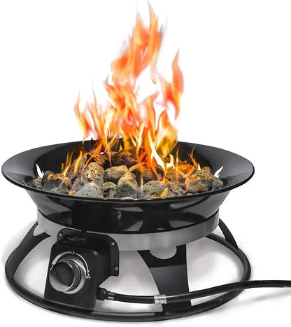 21-Inch Smokeless Propane Fire Pit  58,000 BTU with Carry Kit & Protective Cover