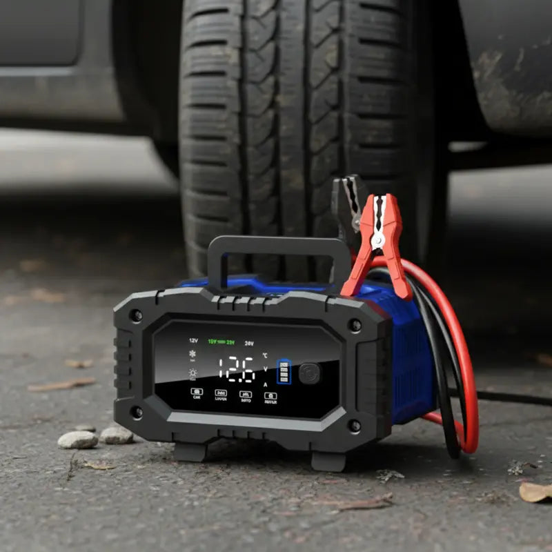 Dual-Mode 12V/24V Battery Charger  20A/10A Auto-Sensing with LCD Interface