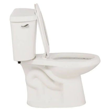 Glacier Bay High-Efficiency Toilet  2-Piece Elongated Design, 1.28 GPF Single Flush, White Finish