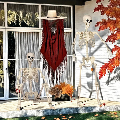 Life-Size Outdoor Halloween Skeleton  5.5-Foot Freestanding Yard Decoration