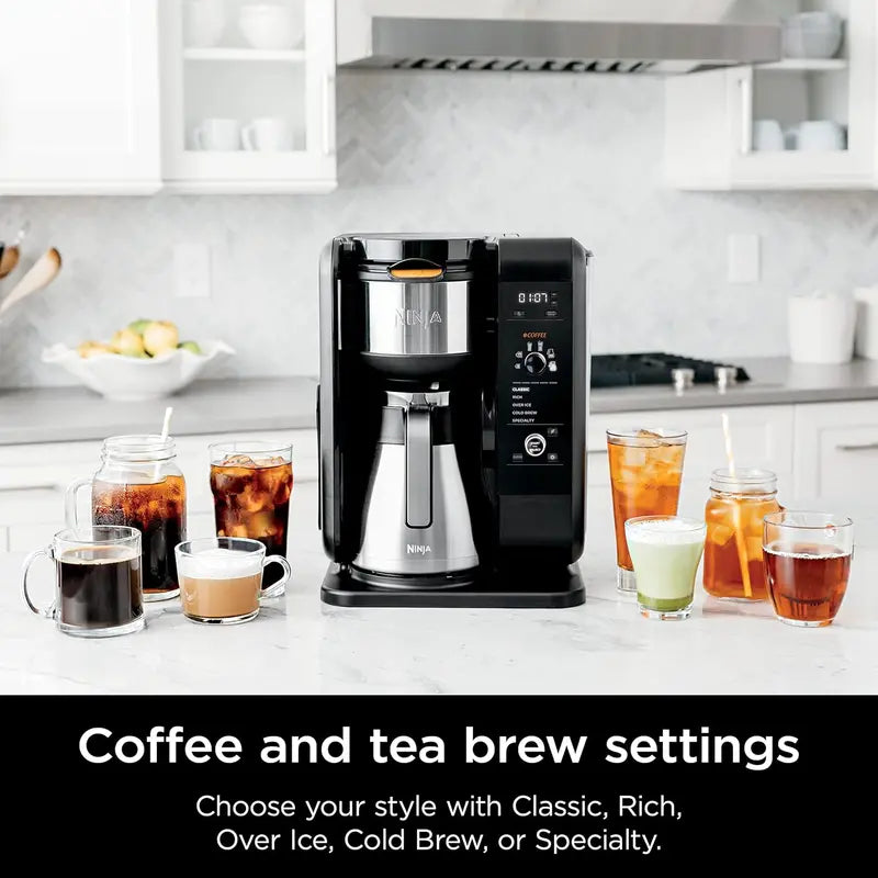 Ninja CP307 Hot & Cold Brew System  6 Sizes, 5 Brewing Styles, Thermal Carafe & Frother