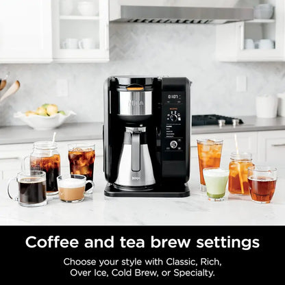 Ninja CP307 Hot & Cold Brew System  6 Sizes, 5 Brewing Styles, Thermal Carafe & Frother