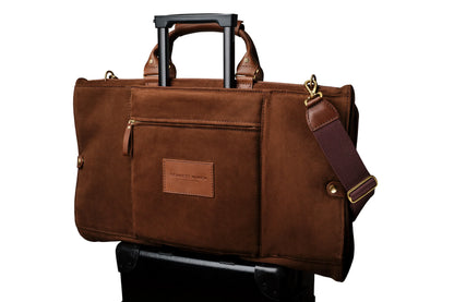 Suede Trifold - Tobacco Brown
