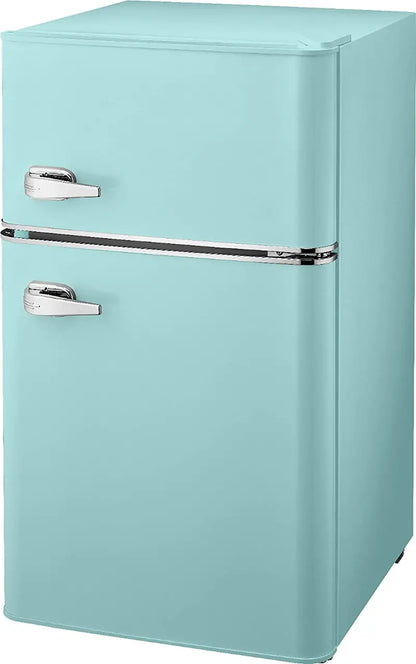 Retro-Style Mini Fridge  3.1 Cu. Ft. with Top Freezer in Cool Mint