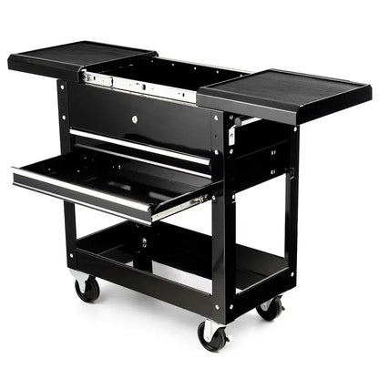 Rolling Tool Cabinet on Casters  Heavy-Duty Steel Storage Cart with Multiple Drawers