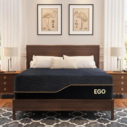 MLILY EGOHOME Queen 14″ Copper Gel Memory Foam Mattress  Therapeutic Support, Made in USA