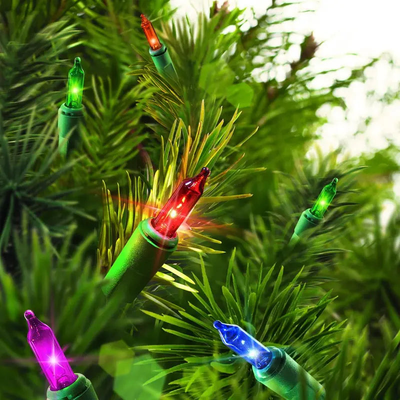 Holiday Time 100-Count Multi-Color Mini Christmas Lights, 21ft, Indoor/Outdoor