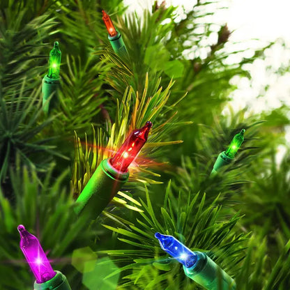 Holiday Time 100-Count Multi-Color Mini Christmas Lights, 21ft, Indoor/Outdoor