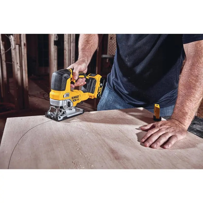 DEWALT 20V MAX Lithium-Ion Cordless Brushless 4 Tool Combo Kit, 20V Brushless 6-1/2 in. Circ Saw, and 20V XR Brushless Jigsaw DCK4050M2W56534