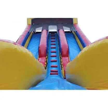 20-Foot Dual-Lane Inflatable Water Slide  Wet/Dry Combo with Integrated Splash Pool
