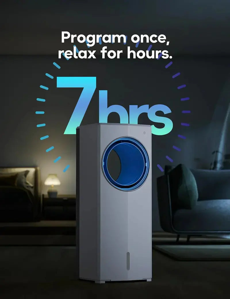 Windowless Evaporative Air Cooler  26.3-Inch Portable Room Cooler for No-Window Spaces