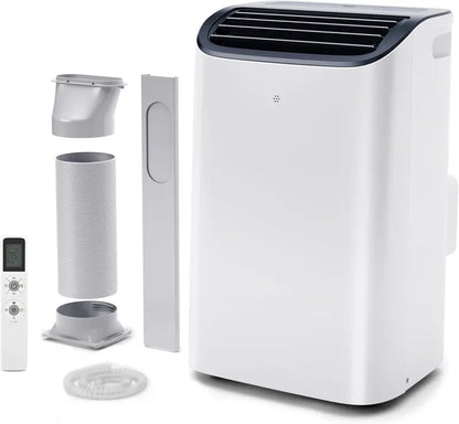 EUHOMY 8,000 BTU 4-in-1 Portable AC  Cools Up to 350 Sq. Ft., Includes Fan, Dehumidifier & Sleep Mode, Remote-Controlled