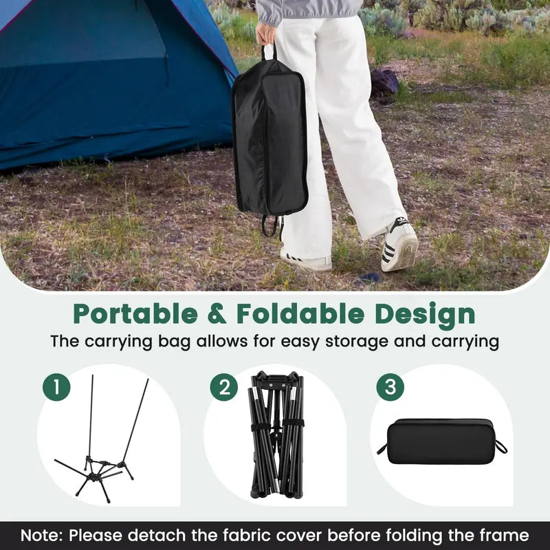 High-Back Portable Outdoor Chair for Beach, Hiking, and Backyard Use