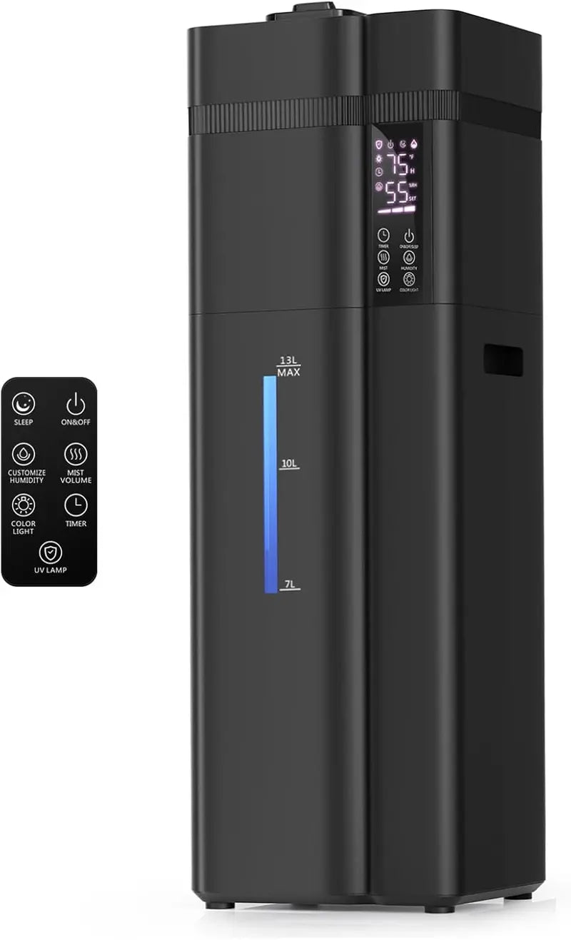 High-Capacity 13L Humidifier  Covers Up to 800 sq ft, 100-Hour Operation, Smart Humidity Sensing