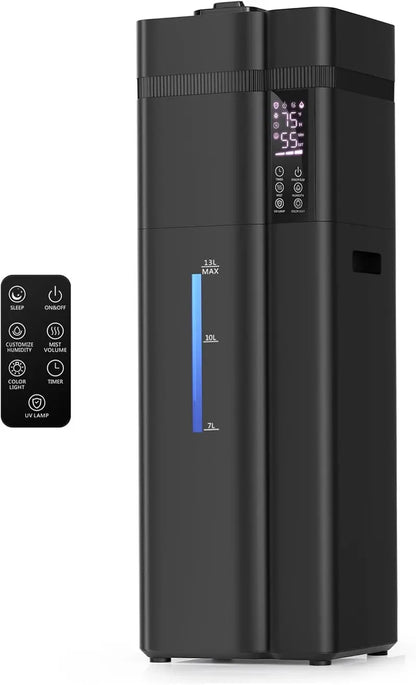 High-Capacity 13L Humidifier  Covers Up to 800 sq ft, 100-Hour Operation, Smart Humidity Sensing