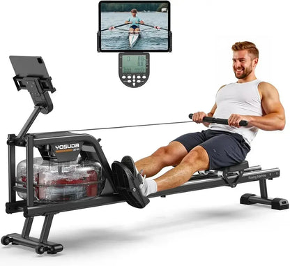 YOSUDA Magnetic/Water-Resistance Rowing Machine  App-Connected & Bluetooth Enabled