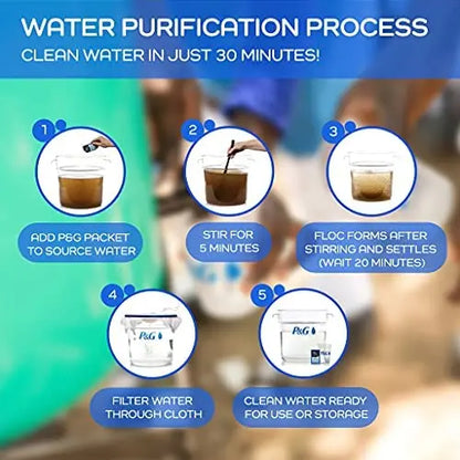 Procter & Gamble Purifier of Water Packets  240 Emergency Water Purification Tablets for Camping & Disasters