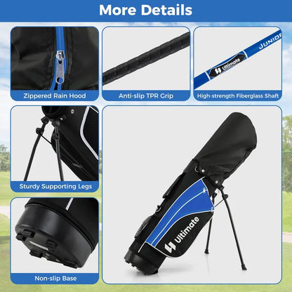 Kids’ Right-Handed Golf Club Set for Ages 810 with Stand Bag