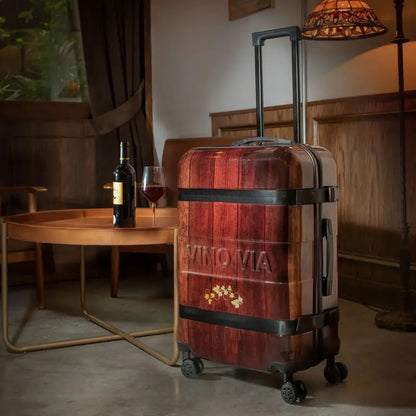 The Ten Wine Luggage  TSA-Approved, Anti-Theft Hard-Shell Spinner Suitcase for 10 Bottles