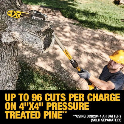 DEWALT 20V MAX 8in. Cordless Battery Powered Pole Saw Kit with (1) 4Ah Battery, Charger & Sheath (34 Link) DCPS620M1WDT608