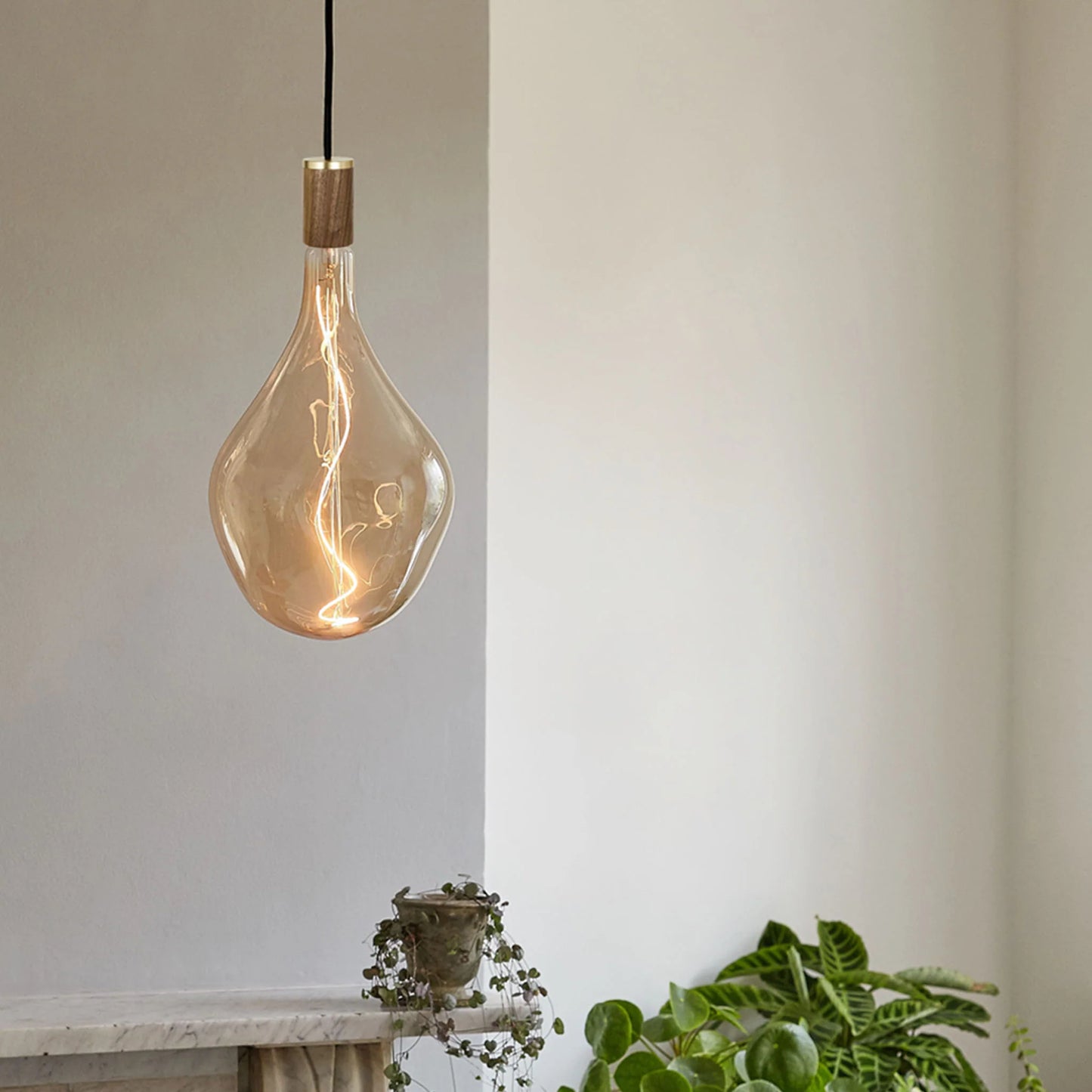 Voronoi III Pendant Light in Walnut