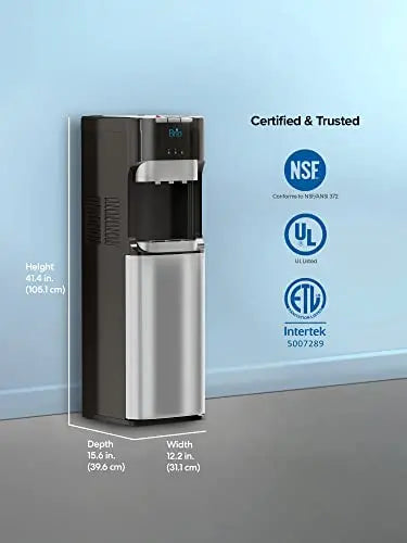 Brio Bottom-Loading Water Cooler  Triple-Temperature Dispenser (Hot, Cold, Room Temp)