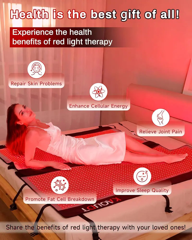 2025 Medical-Grade Red Light Therapy Mat  2570 LEDs, 73″ x 33″, Flexible TPU Construction