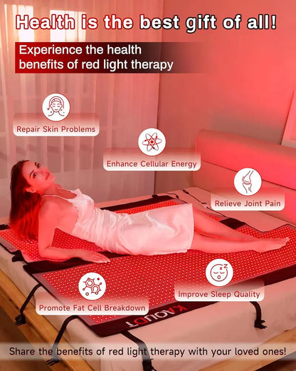 2025 Medical-Grade Red Light Therapy Mat  2570 LEDs, 73″ x 33″, Flexible TPU Construction