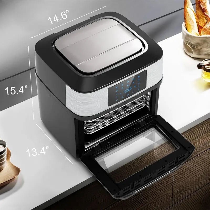 20-Quart 10-in-1 Air Fryer Oven with Viewing Window, Rotisserie & 3-Tier Dehydrator  ETL-Certified Family-Sized Toaster Oven Combo