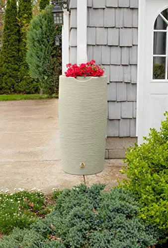 Good Ideas Impressions Stone 50 Gallon Rain Saver  Sandstone