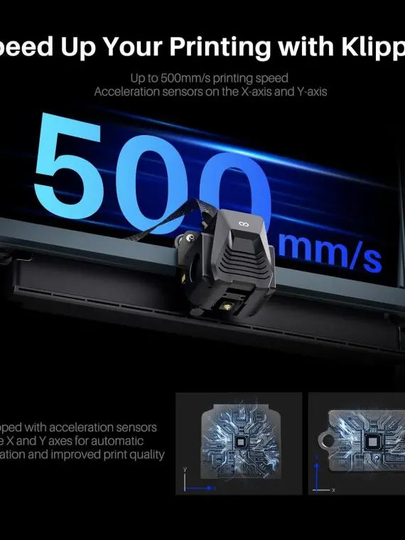 Neptune 4 Pro 3D Printer, 500mm/s High-Speed FDM, Klipper Firmware, Auto Leveling, Metal Guide Rails, 8.85×8.85×10.43 Inch