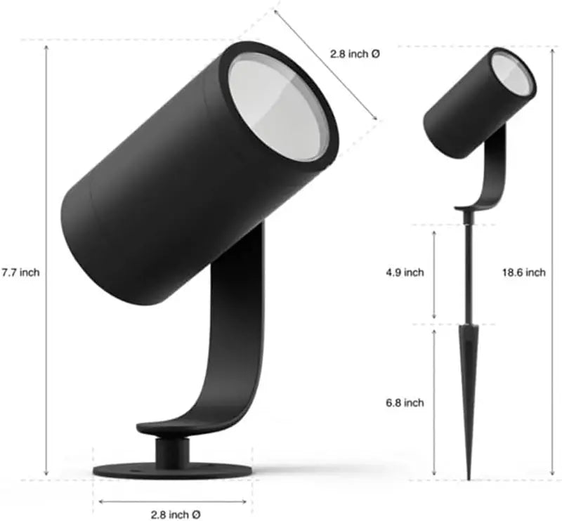 Philips Hue Lily Outdoor Smart LED Spot Light Kit, 3-Pack, Color Changing, Weatherproof, Voice Control, Requires Bridge