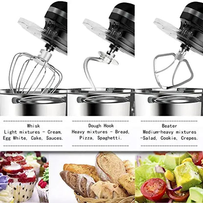 Aucma 6.5-Quart 660W Tilt-Head Stand Mixer  6-Speed Kitchen Food Mixer with Stable Base