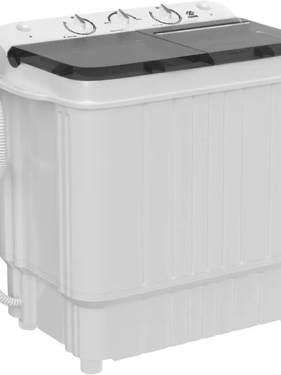 Portable Washing Machine  Twin Tub 17.6lbs, 11lbs Washer & 6.6lbs Spinner with Drain Pump for Apartments, Dorms, RVs