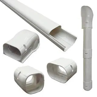 DuctlessAire 3 in. x 7.5 ft. Cover Kit for Air Conditioner and Heat Pump Line Sets  Ductless Mini Split or Central DA3-7KIT