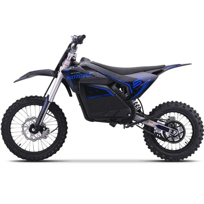 MotoTec 72V Pro Electric Dirt Bike  5000W Lithium-Powered Off-Road Motorcycle in Blue