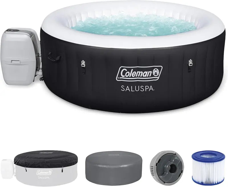 Coleman SaluSpa Miami Inflatable Hot Tub  24 Person, 120 AirJets, Insulated Cover, Portable Outdoor Spa