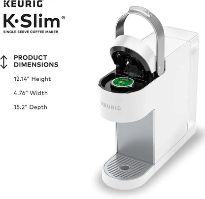 K-Slim Single Serve K-Cup Pod Coffee Maker with Multistream Technology  White