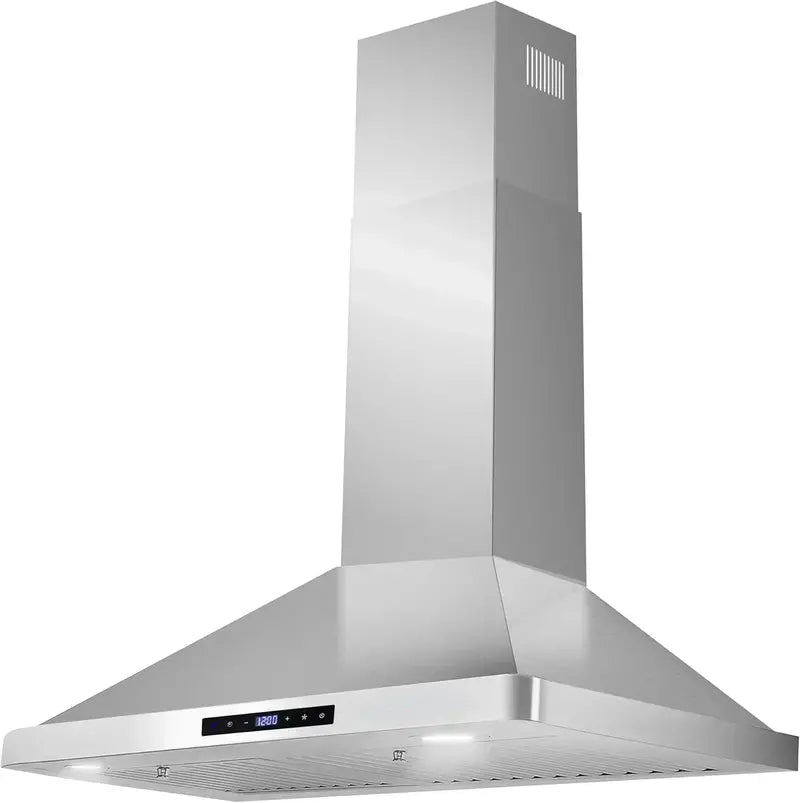 COSMO 30″ Ducted Wall-Mount Range Hood with 380 CFM Ventilation and Modern Vista Design