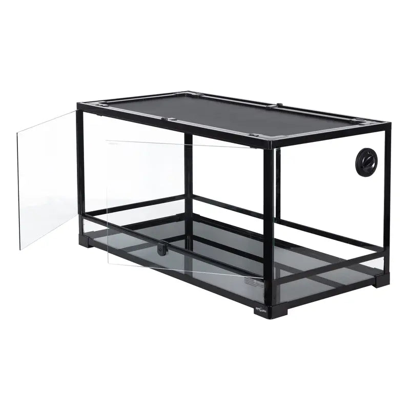 REPTI-ZOO 40-Gallon Front-Opening Glass Terrarium  Dual Door Design for Reptiles