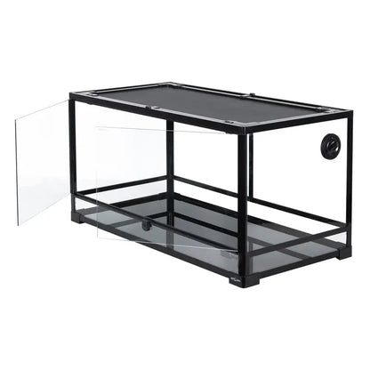 REPTI-ZOO 40-Gallon Front-Opening Glass Terrarium  Dual Door Design for Reptiles